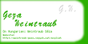 geza weintraub business card